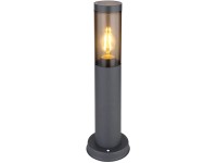 GLOBO Záhradná lampa BOSTON dymová E27 23 W pr. 127 x 450 mm