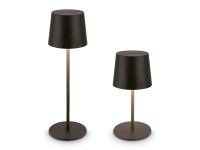 Brilo Dobíjacia LED stolná lampa Bota, 2,6W, 120 lm, IP44, čierna, pr.11 x 33 cm Brilo Dobíjacia LED stolná lampa Bota, 2,6W, 120 lm, IP44, čierna, pr.11 x 33 cm