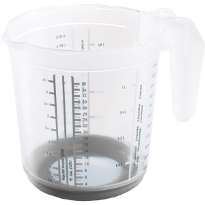 Keeeper Odmerka Massimo, 1 l, Nordic Grey. Kuchynská pomôcka s protišmykovou funkciou a meracou stupnicou.