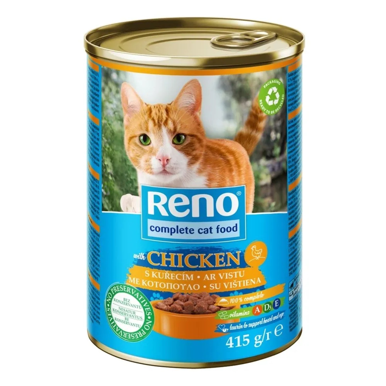 E-shop Reno Konzerva pre mačky kuracie kúsky v omáčke, 415 g