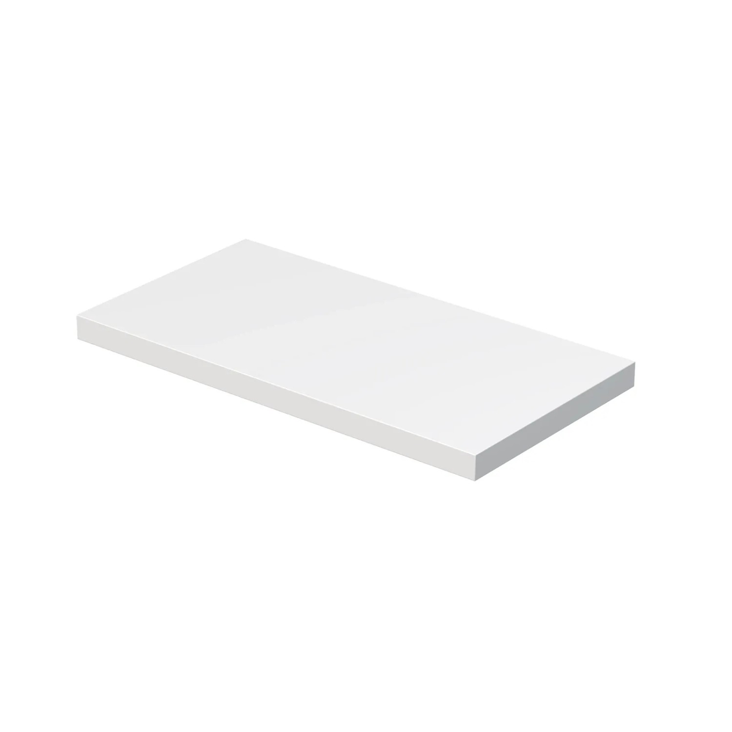 E-shop INTEDOOR Umývadlová doska BEE bez výrezu, š. 90 cm, biela mat