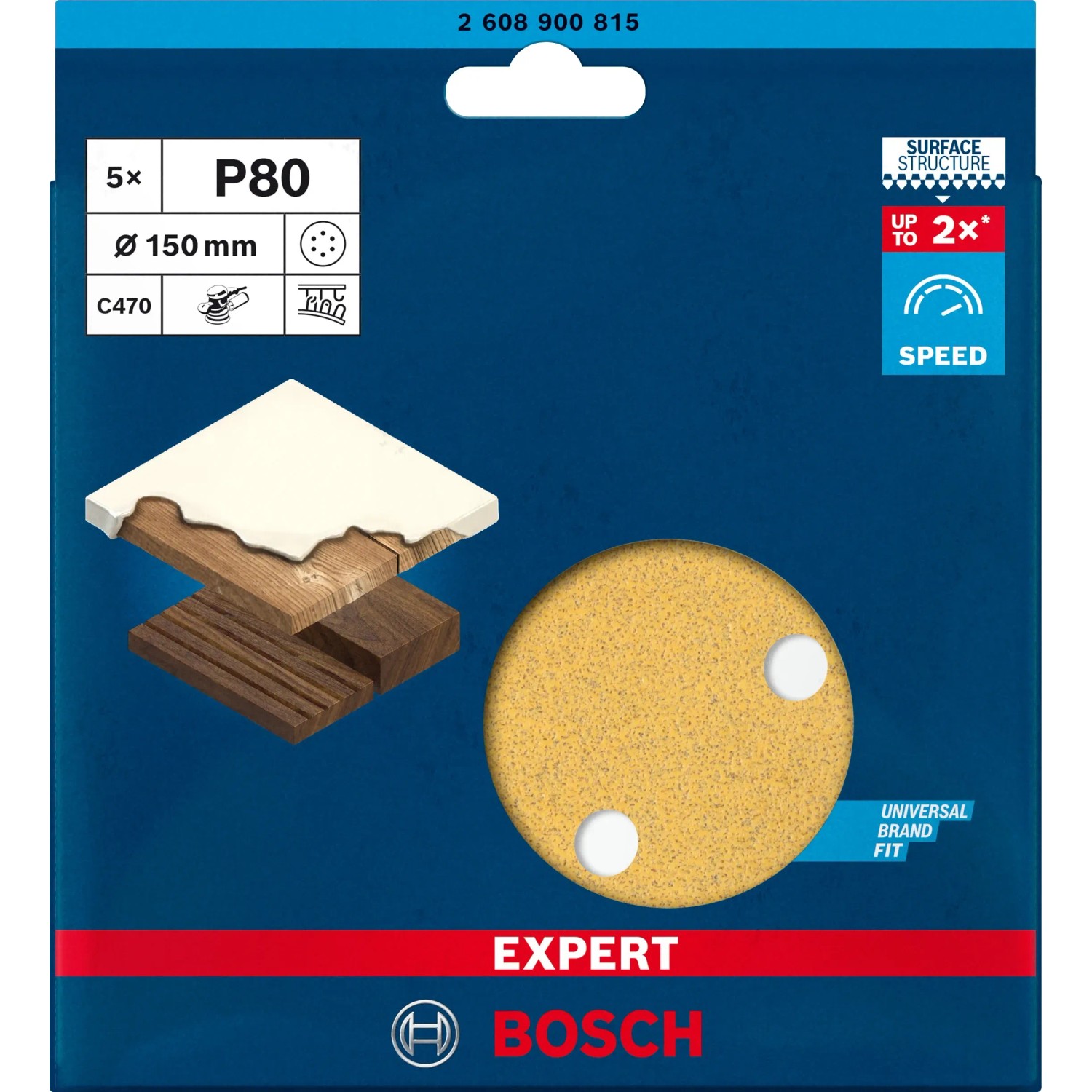 E-shop Bosch Brúsny list Expert C470, P80, pr. 150 mm, 5 ks