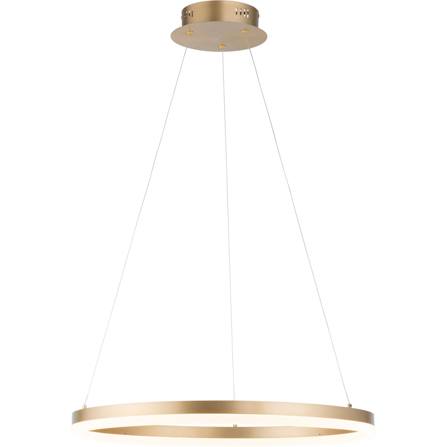E-shop Paul Neuhaus Závesné LED svietidlo Titus, 38W, 5250lm, mat.mosadz, pr. 60x120 cm