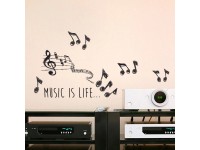 Crearreda Samolepiace dekorácie, hudobný motív, 2 hárky, 15 x 31 cm