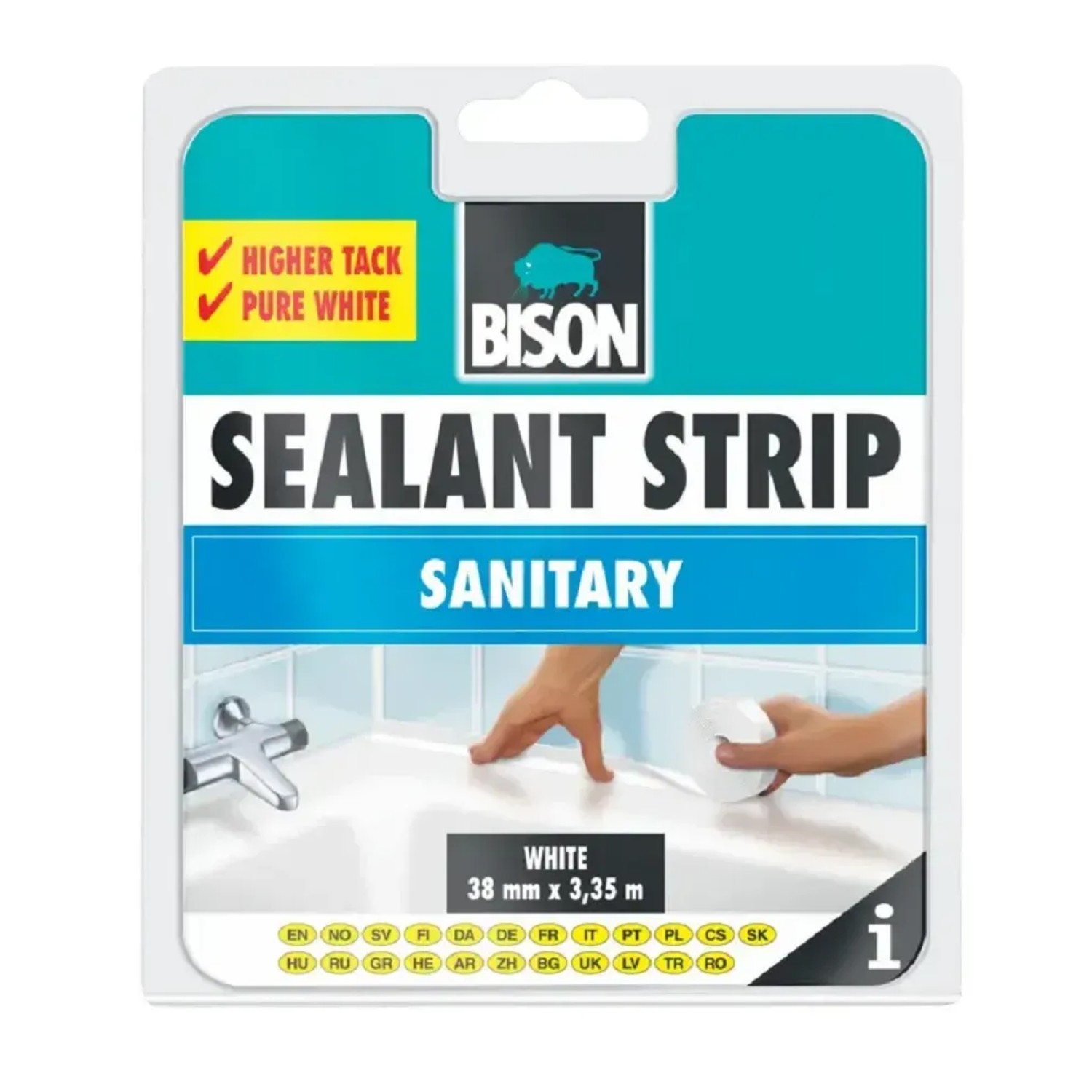 E-shop BISON Samolepiaca tesniaca páska SEALANT STRIP SANITARY WHITE, 38 mm x 3,35 m