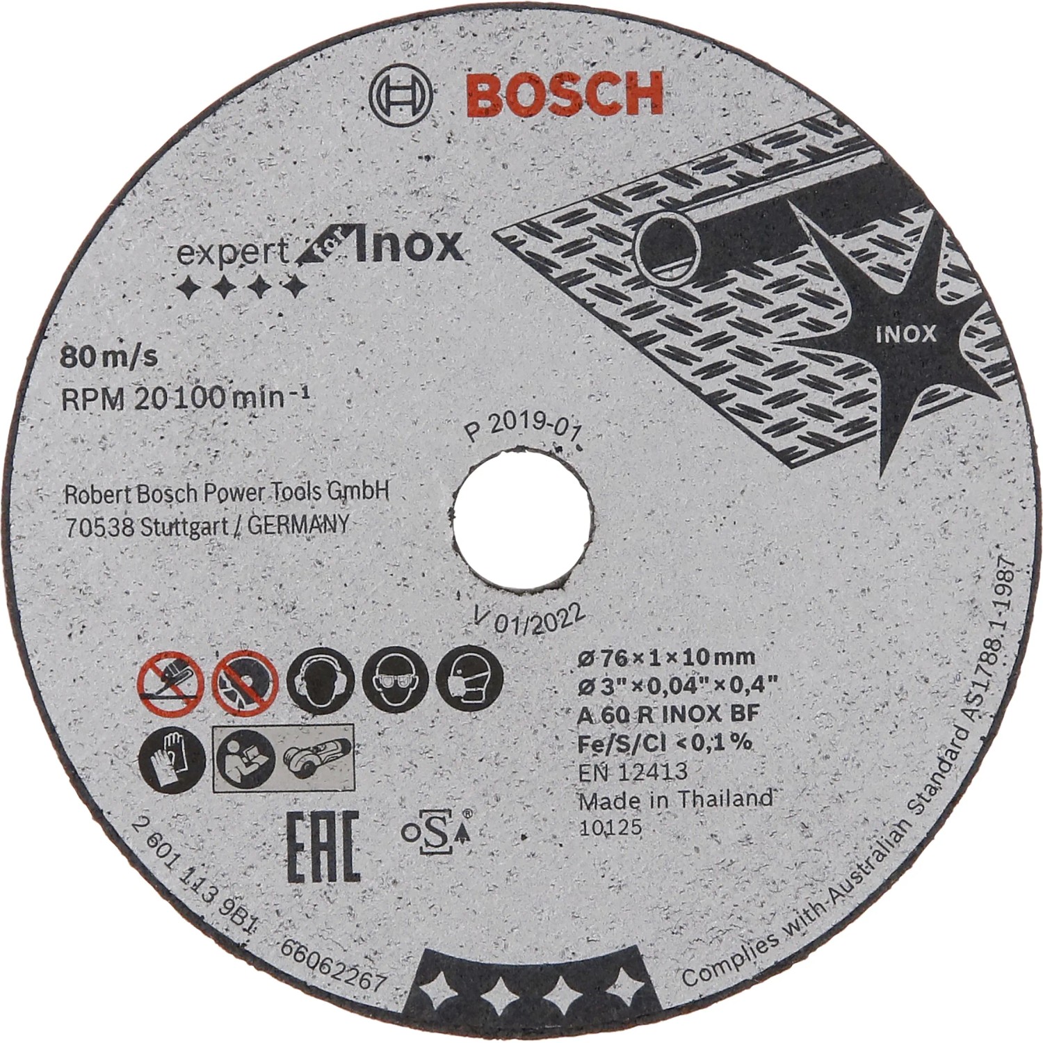 E-shop Bosch Rezný kotúč Expert pre Inox pre uhlové brúsky, pr. 76