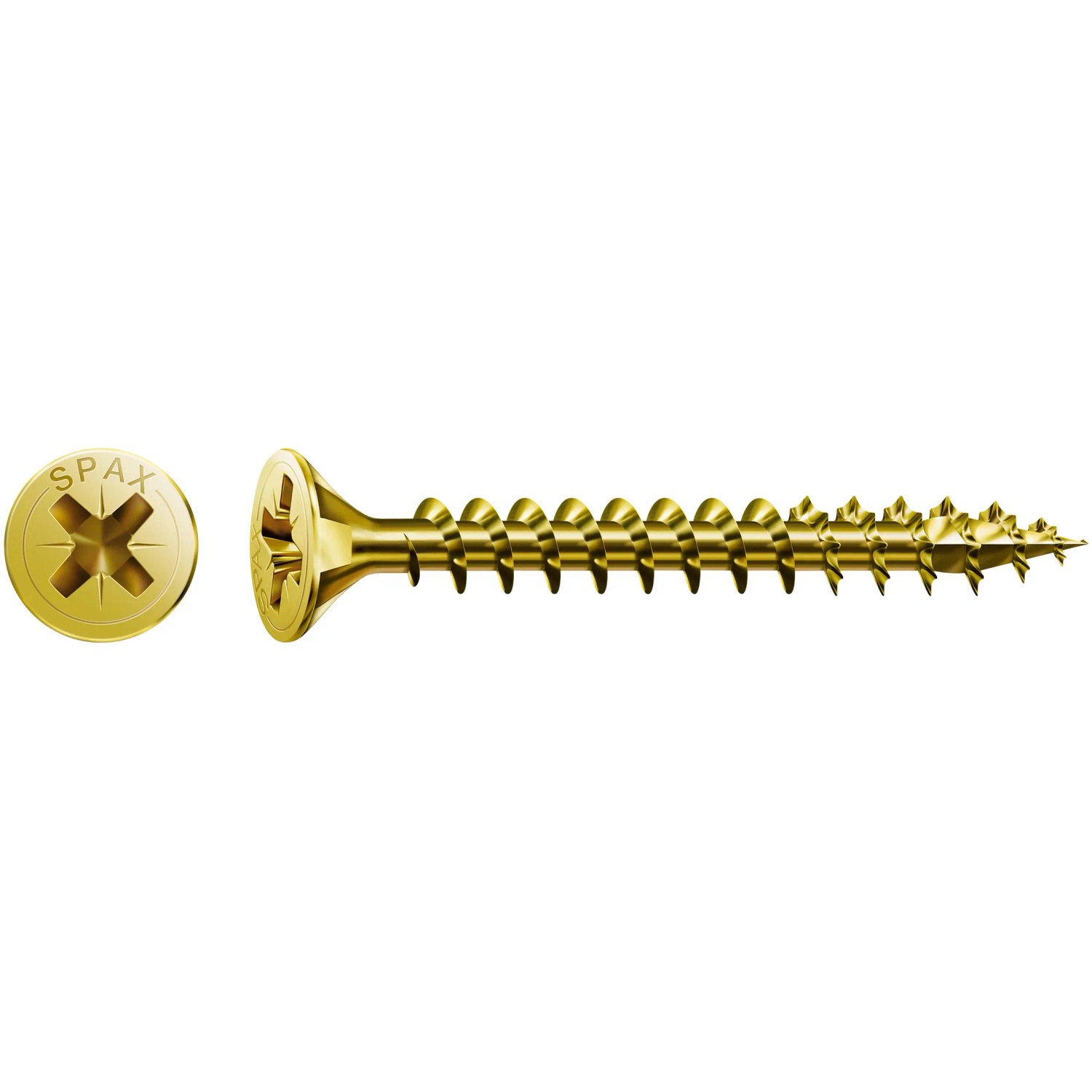 E-shop Spax Uni skrutka zápust.hlava PZ/Z1, S-CUT plný závit, Yellox, 2,5x10 mm, 100ks