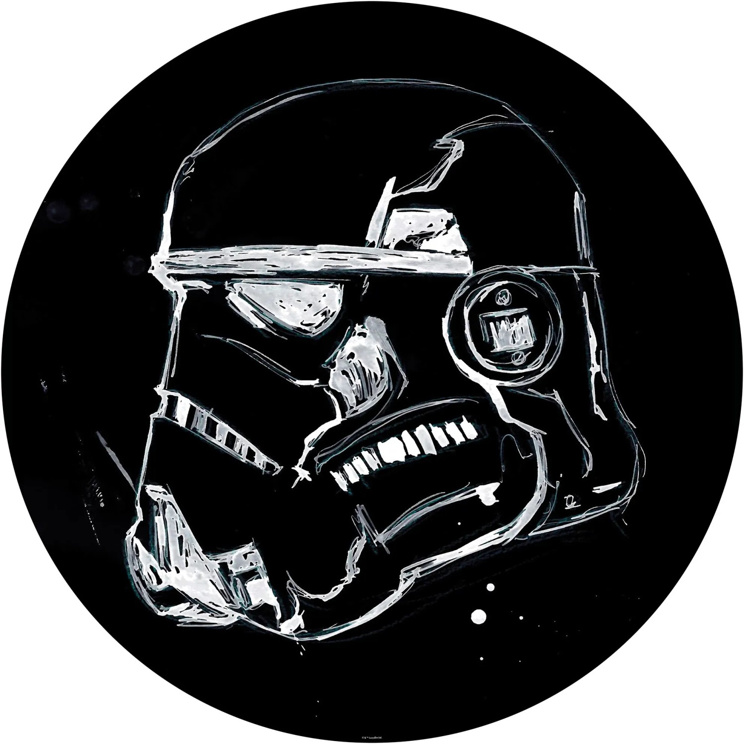 E-shop Komar Samolepiaca vliesová fototapeta Dot Star Wars Ink Stormtrooper pr. 125 cm