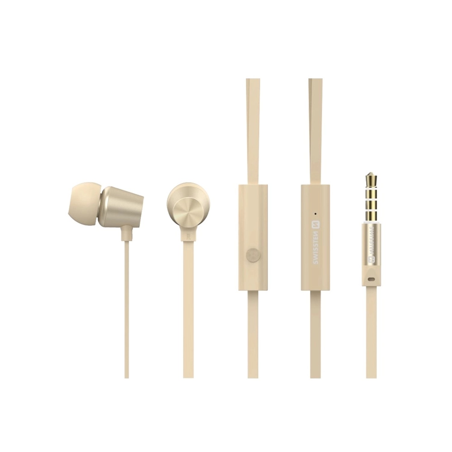 E-shop SWISSTEN EARBUDS DYNAMIC YS500 Sluchadlá zlaté