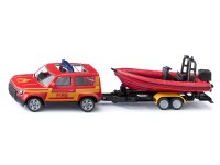 SIKU Kovový model Land Rover s člnom