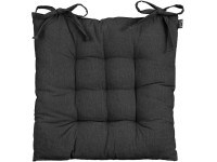 In the Mood Podsedák s látkovými šnúrkami Paddy, čierna, 46 x 46 x 7 cm