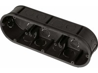 Kombi prístrojová krabica trojitá 218 mm x 75 mm IP20 čierna