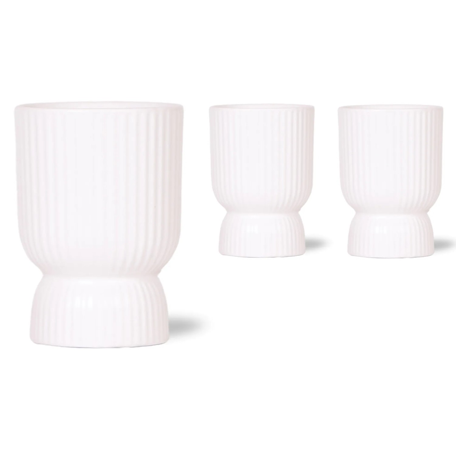 E-shop Keramický kvetináč Diabolo biely pr. 9 x 10 cm