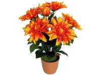 NOHEL GARDEN Umelý kvet Jirinka JESEŇ X6 aranžmán 6 kvetov v kv. 42 cm