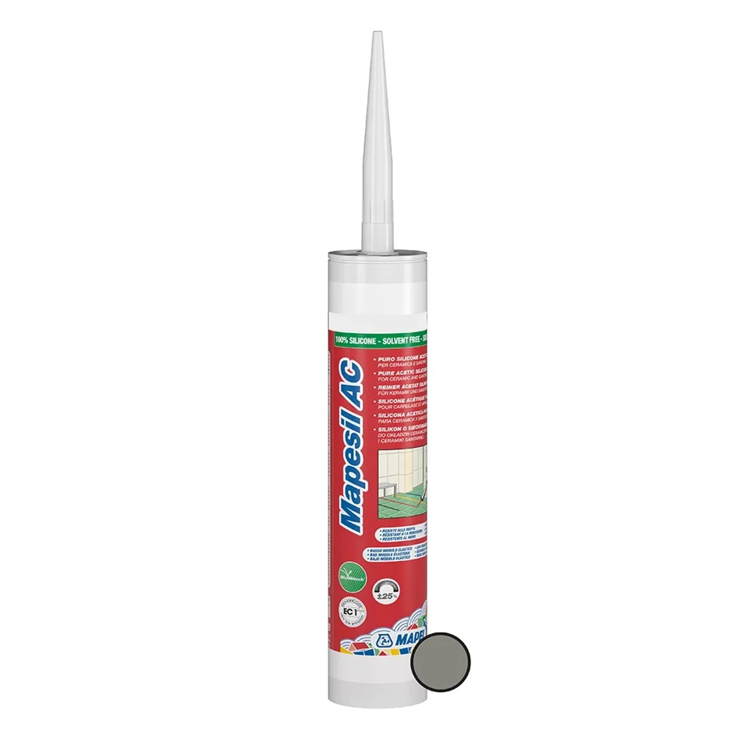 E-shop Mapei Silikónový tesniaci tmel Mapesil AC 310 ml, 113 cementová sivá