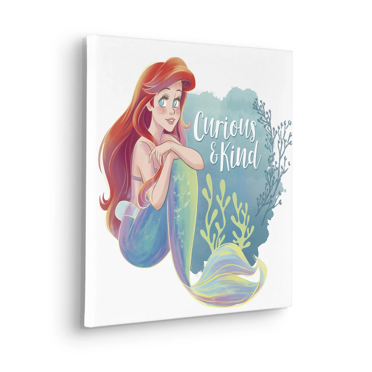 E-shop Komar Nástenný obraz na ráme Disney Ariel Curious & Kind 40 x 40 cm