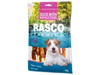 Rasco Premium Maškrta pre psov Buvolie tyčinky obalené kuracím mäsom 80 g Rasco Premium Maškrta pre psov Buvolie tyčinky obalené kuracím mäsom 80 g
