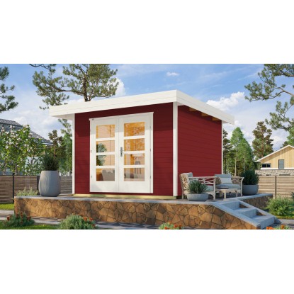 Weka Dizajnový záhradný domček 126 veľ. 3, švédska červená, 295 x 301 cm