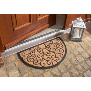 Polkruhová rohožka Astra Coco Deluxe Light s reliéfnym vzorom, 45x75 cm.