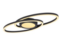 GLOBO LED stropné svietidlo REGGY čierna 24 W 2800 lm 3000 K 545 x 300 x 75 mm