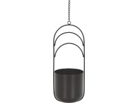 Závesný kvetináč kov čierny 11,5 x 63 cm