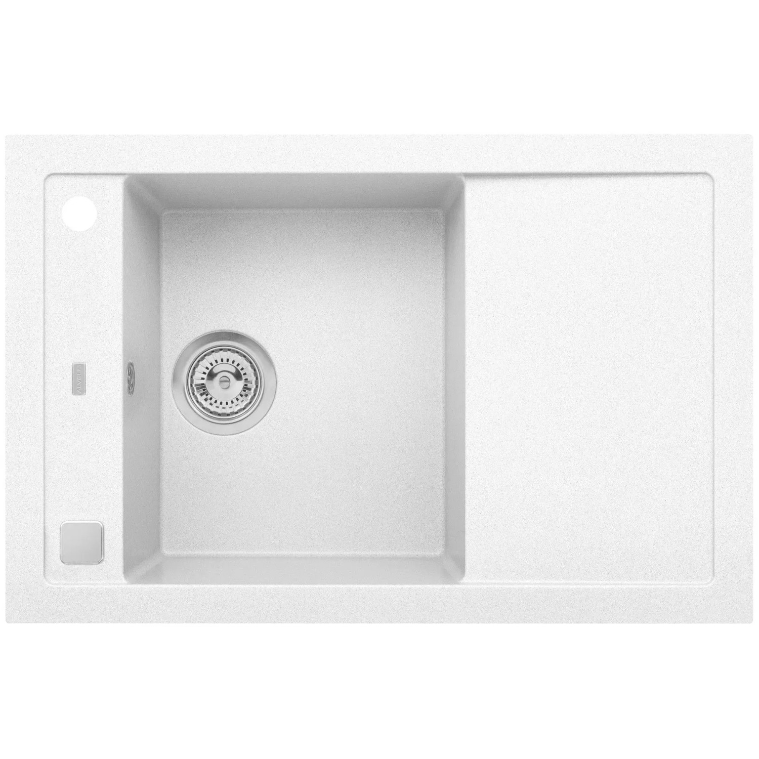 E-shop Alveus Granitový drez Formic 30, biela, 76 x 50 cm