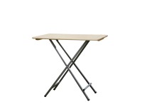 MOBILAIUD Skladací záhradný stolík prírodný/sivý 110 x 80 x 120 cm