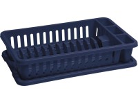 Curver Odkvapkávač na riad s podnosom malý, modrá, 42 x 26,5 x 8,8 cm