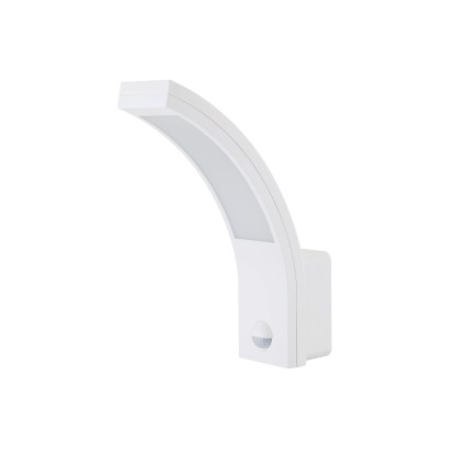 EURAKLES Nástenné LED svietidlo SCHARLEEN SENZOR 10W 800lm IP54 biela 25x18,8 cm