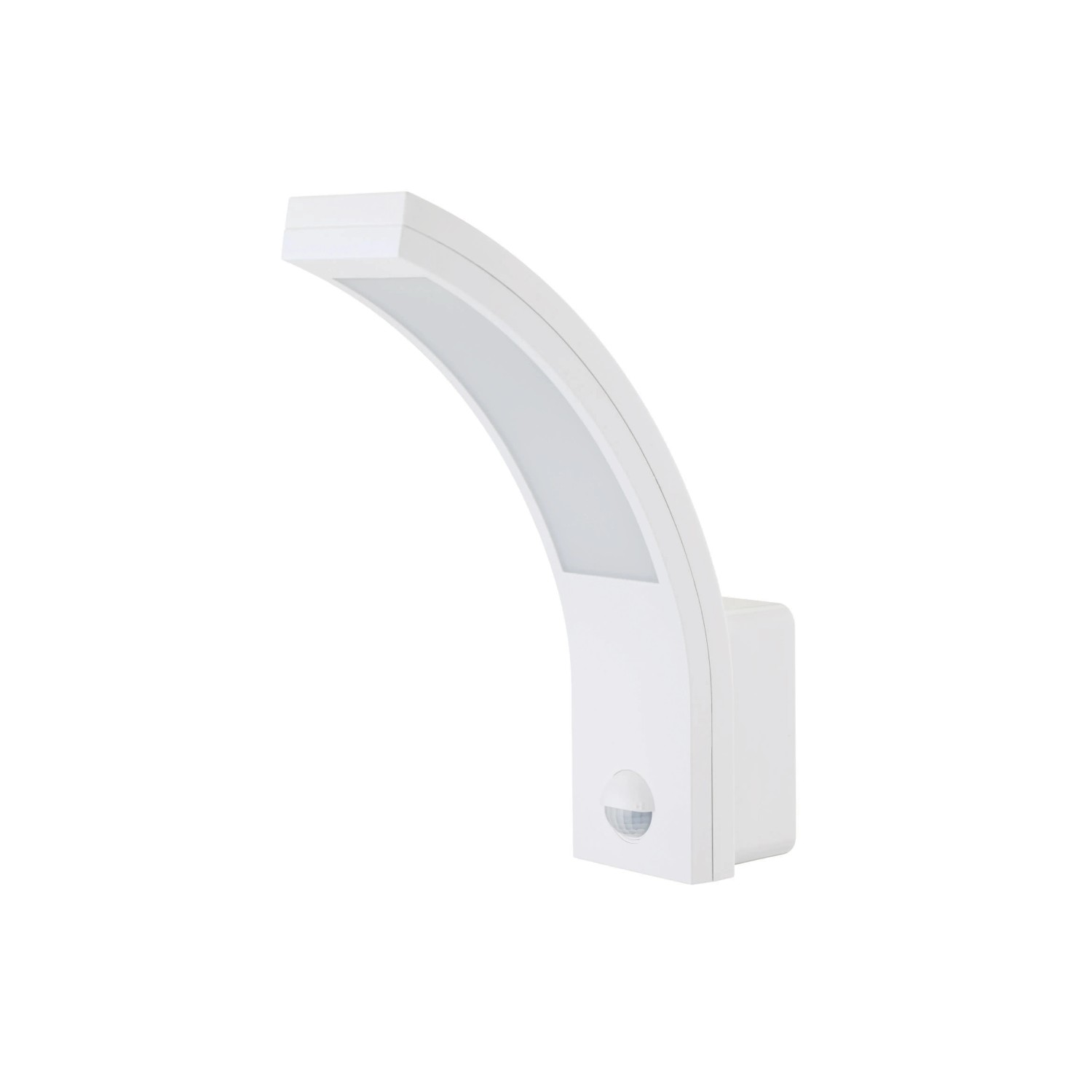 E-shop EURAKLES Nástenné LED svietidlo SCHARLEEN SENZOR 10W 800lm IP54 biela 25x18,8 cm
