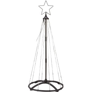 Markslojd Vianočný stromček s hviezdou Abeto, 90 LED, pr. 50 x 120 cm