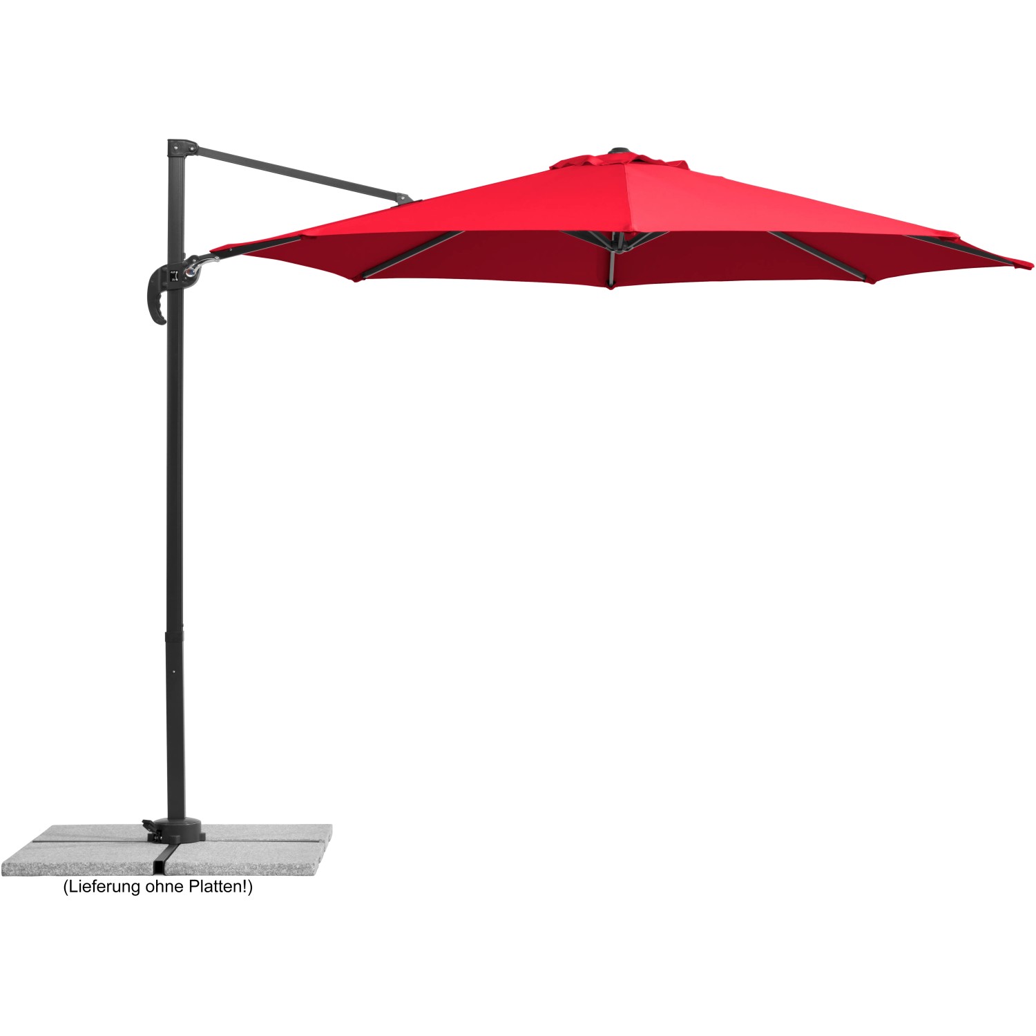 E-shop Schneider Slnečník Rhodos Junior červený pr. 300 cm