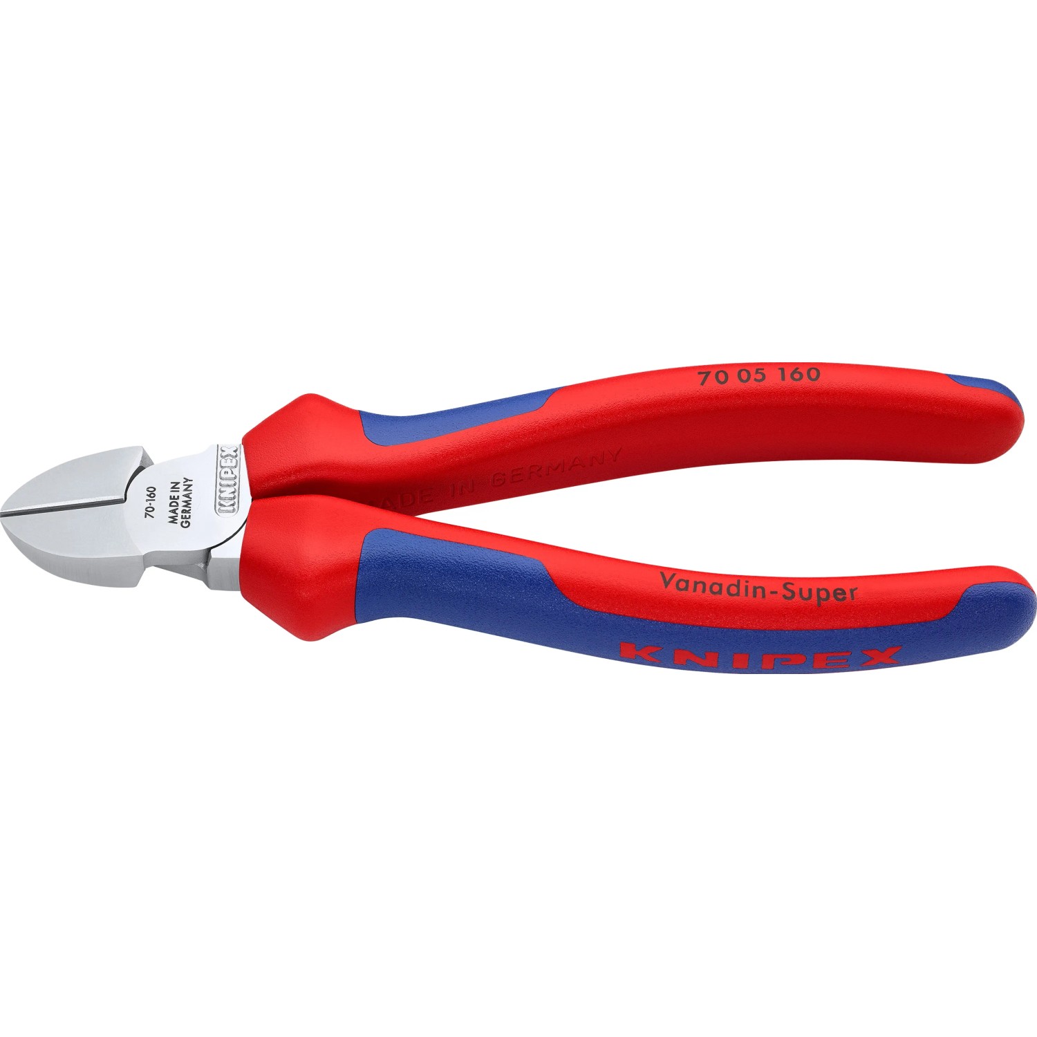 E-shop Knipex Bočné štiepacie kliešte, chrómované, viaczložkové návleky, 160 mm