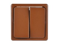 SEZ Sériový spínač Standard DS 1201-5 HP škoricový 28 x 82 x 82 mm