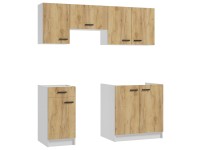 Deftrans Kuchyňa Gold zlatý dub/biela 180 cm