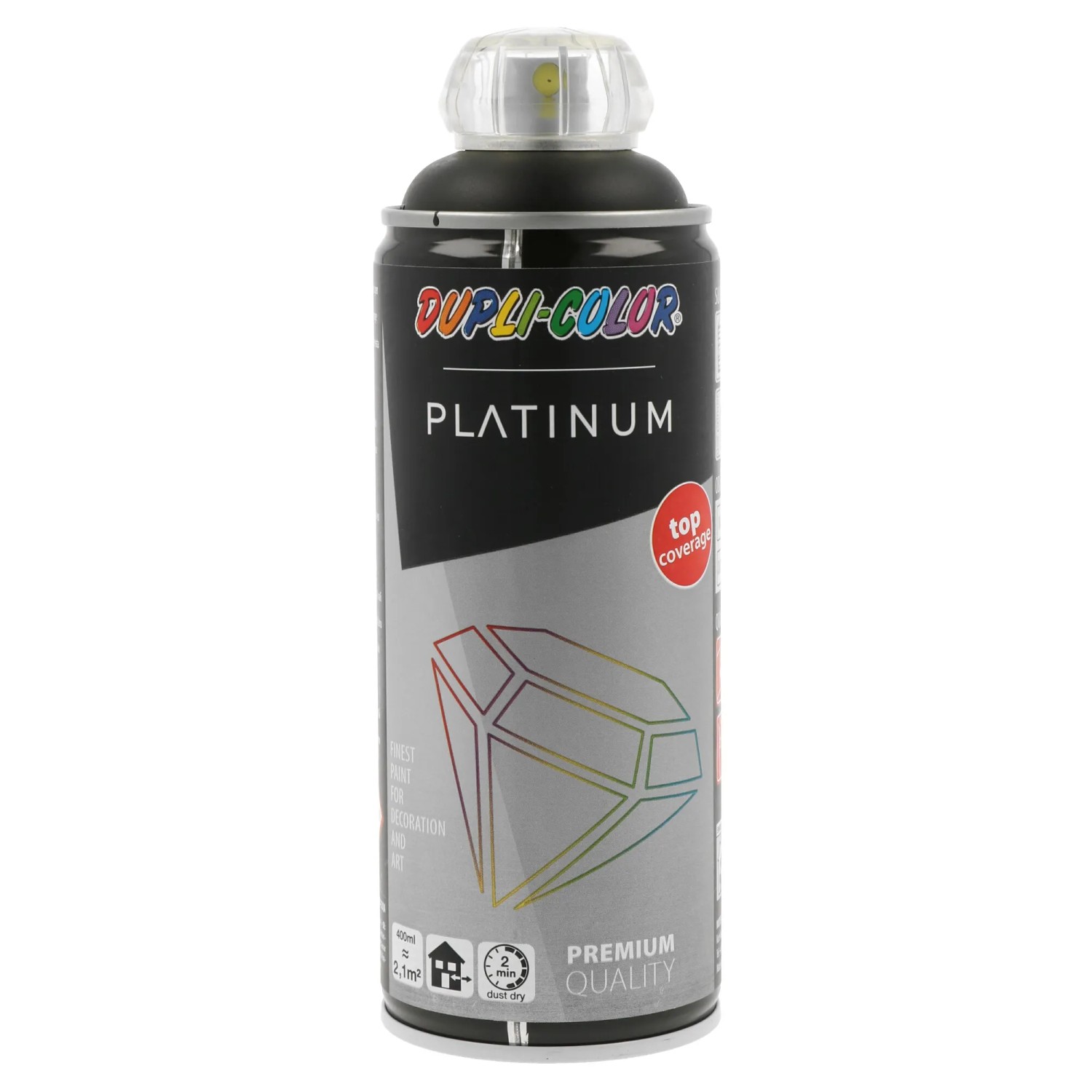 E-shop DUPLI-COLOR Lak v spreji PLATINUM hodvábne matný, RAL 9005 čierna, 400 ml