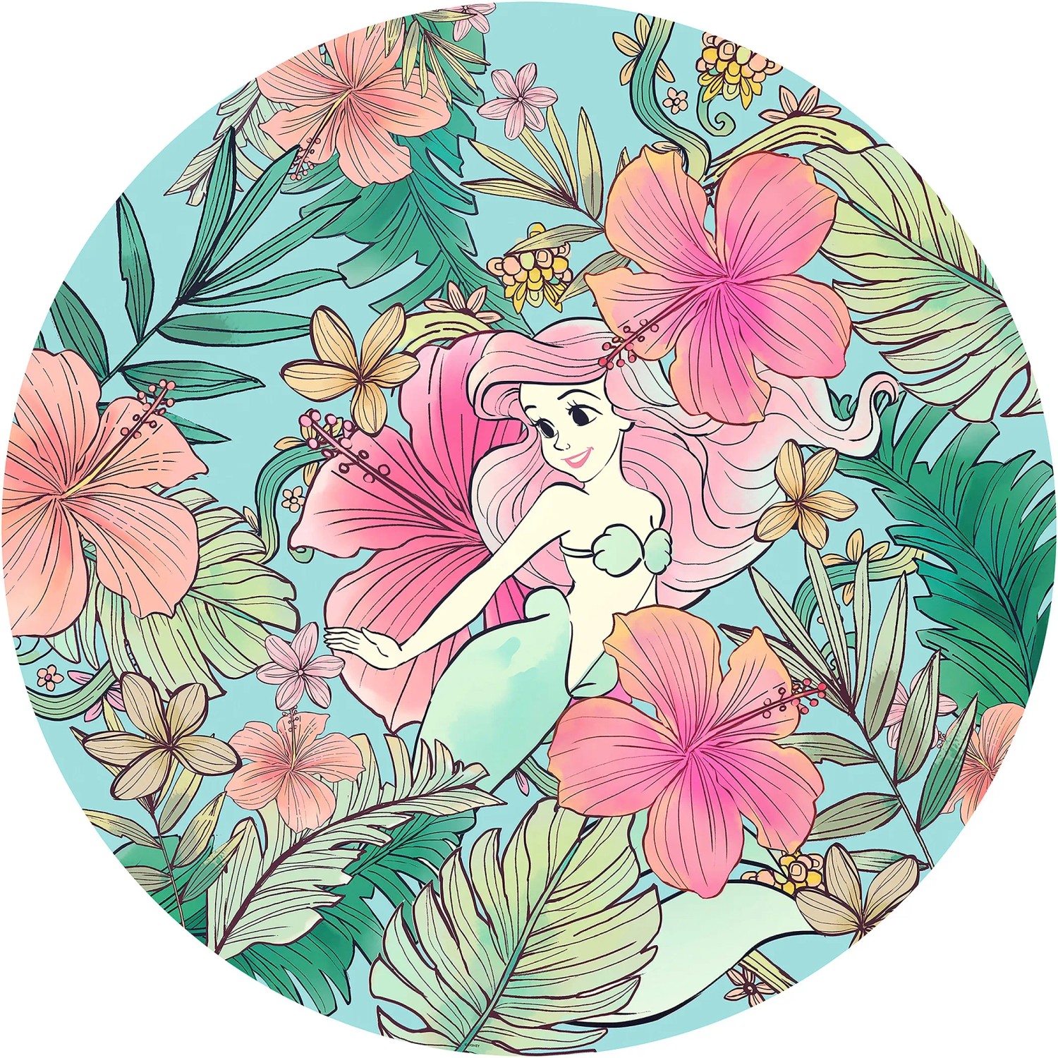 E-shop Komar Samolepiaca vliesová fototapeta Dot Ariel Ocen Flowers pr. 125 cm