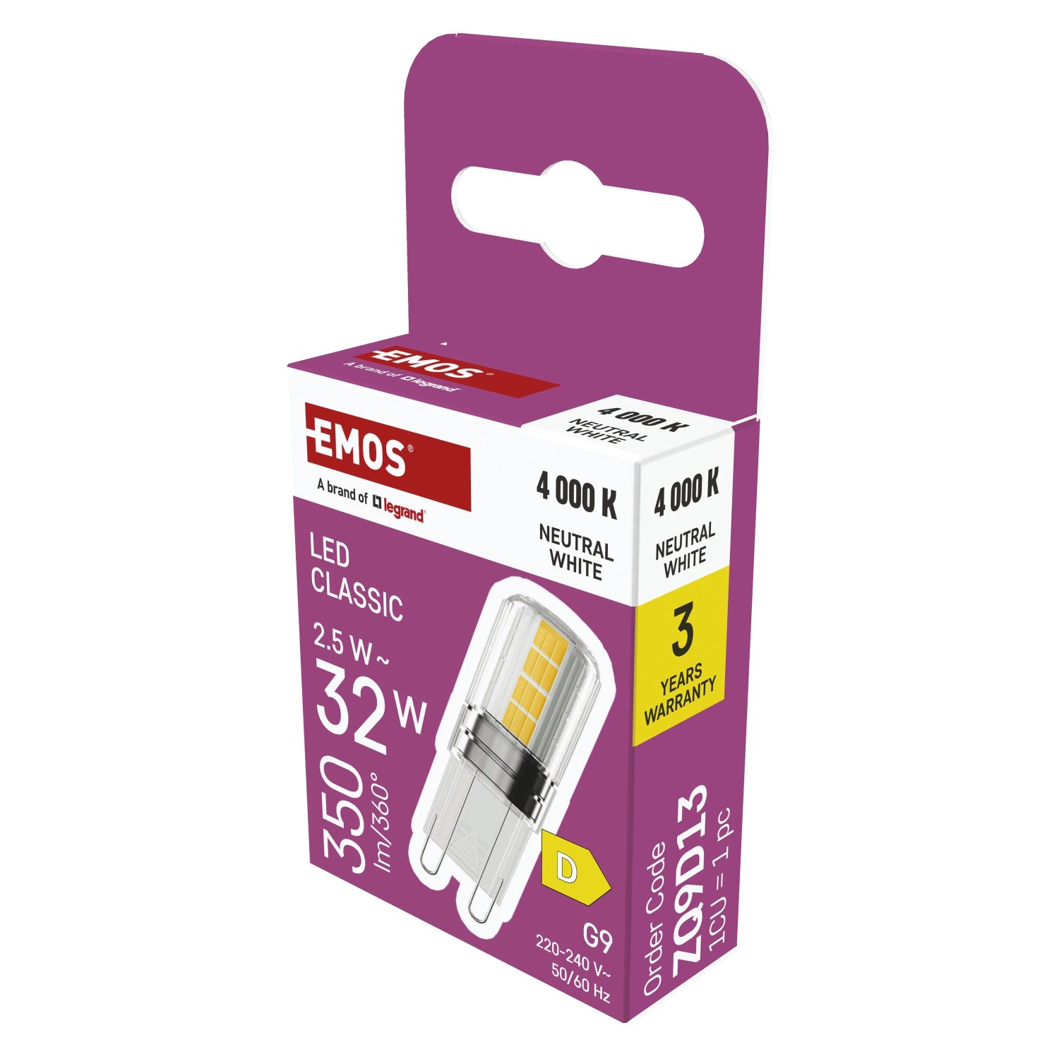 Emos LED žiarovka Classic JC G9 2,5 W 350lm 4000K