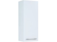 Maximus Závesná skrinka Madrid, 1 dvierka, biela + strieborná úchytka, 30 cm
