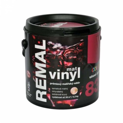 REMAL Vinyl COLOR Mat Prémiový maliarsky náter 830 vínovo červená 3,2 kg