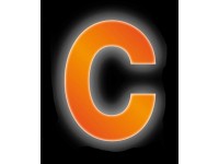 Conacord Reflexné domové písmeno C, oranžové, 8 cm