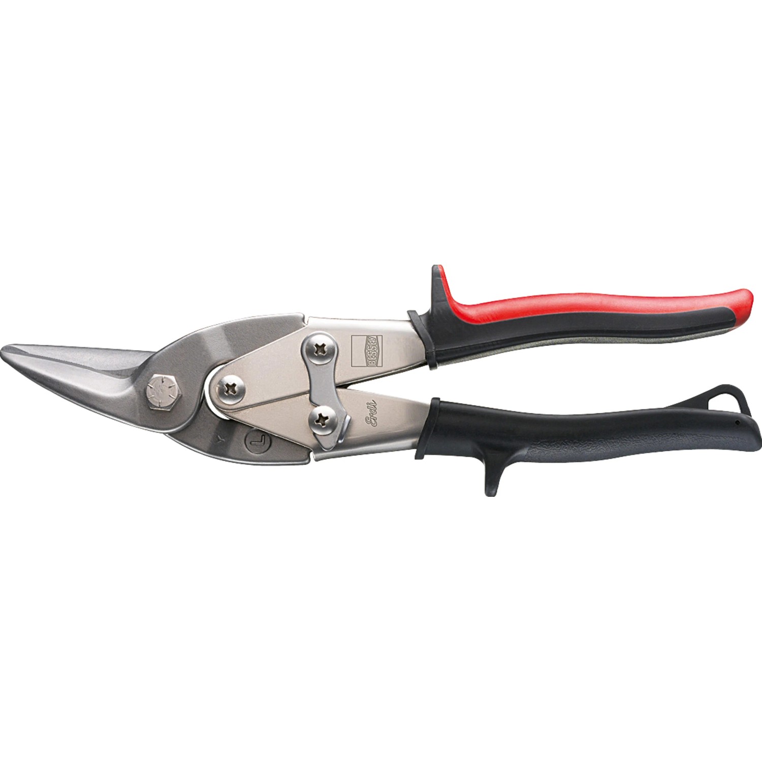 E-shop Erdi Nožnice na plech na tvarové rezy D16L-SB, ľavé, 240 mm