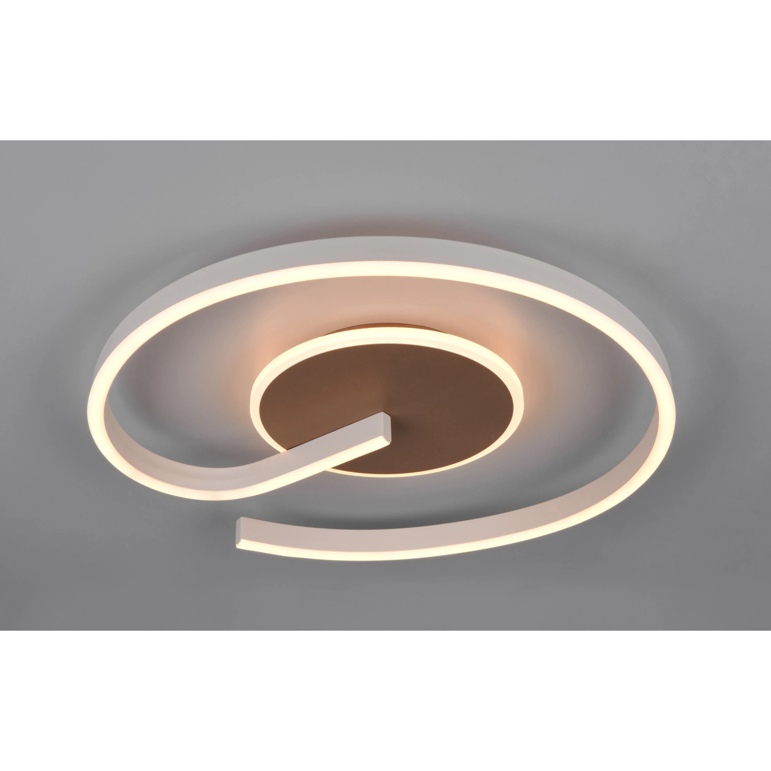 E-shop Reality Stropné LED svietidlo Calle 21W 2600lm 2300+3000+4000K kávová pr. 50 cm