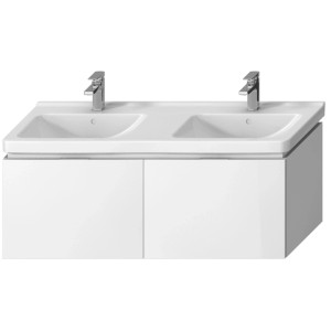 JIKA Skrinka CUBITO-N pod dvojumývadlo 130 cm, 2 zásuvky, biela