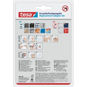 Tesa Power Kit BK20: Sada adaptérov pre montáž na stenu bez vŕtania.