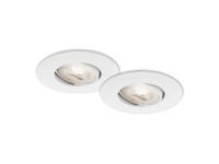 Briloner Vstavané LED svietidlo Kulana, 4,9 W, 480lm, 3000K, biela, pr. 9cm, 2ks Briloner Vstavané LED svietidlo Kulana, 4,9 W, 480lm, 3000K, biela, pr. 9cm, 2ks