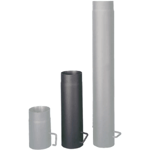 HAAS+SOHN Dymovod - rúrka s klapkou, čierna, pr. 150 mm, 0,5 m (1,5)