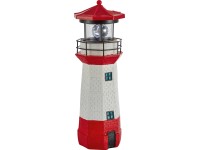 Solárne LED svietidlo maják, IP44, studená biela, pr. 10 x 27 cm