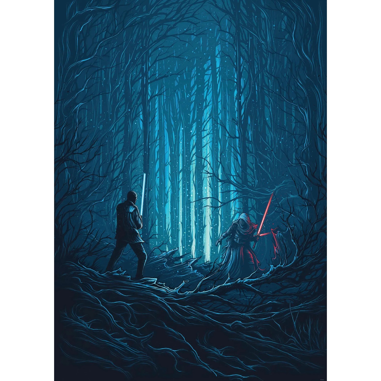 E-shop Komar Vliesová fototapeta Star Wars Wood Fight 200 x 280 cm