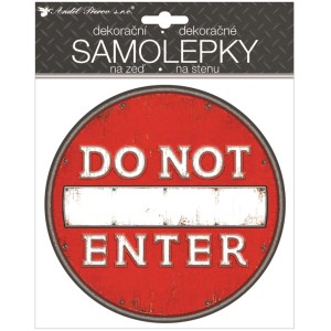 Anjel Přerov Samolepka na stenu nápis 3D "Do Not Enter" 18 x 23 cm